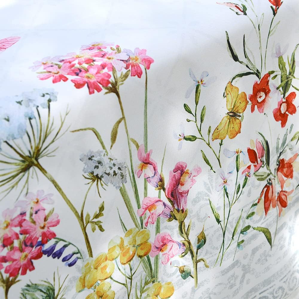 52 x 70 Inch Wildflower Tablecloth – Rectangular, Waterproof, Stain-Resistant – Garden Style